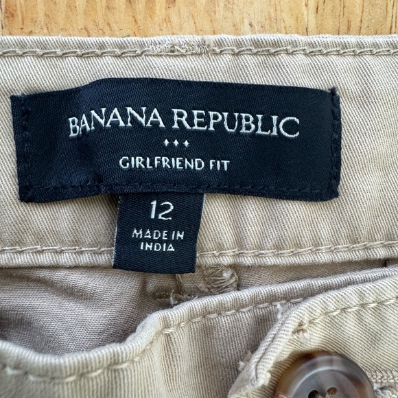 Banana Republic Beige Girlfriend Fit 5 Pocket Pants Size 12 - Picture 5 of 8